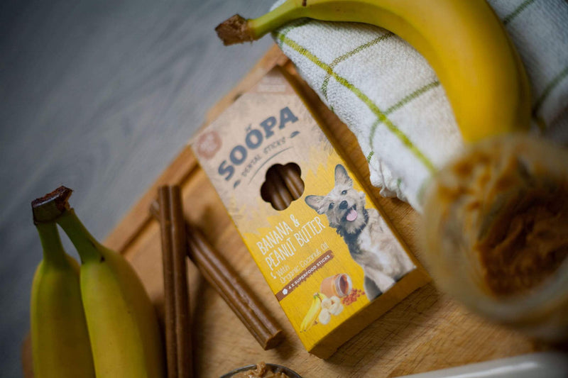 SOOPA Dental Stick Banana & Peanut Butter – Banane und Erdnussbutter (100g)