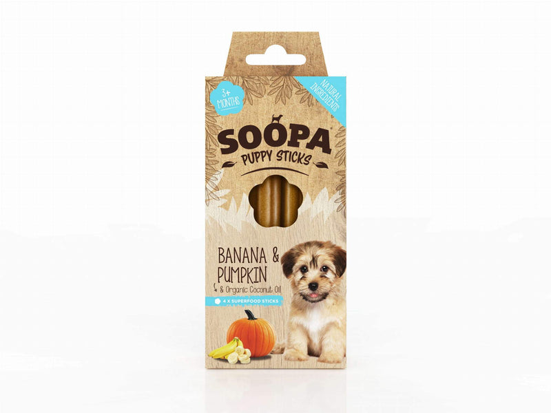 SOOPA Dental Stick Puppy Banana & Pumpkin - Banane und Kürbis (100g)