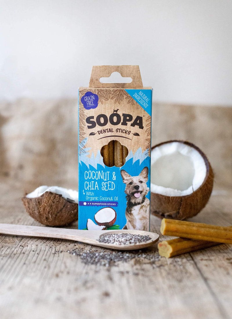 SOOPA Dental Stick Coconut & Chia Seed – Kokos und Chiasamen (100g)