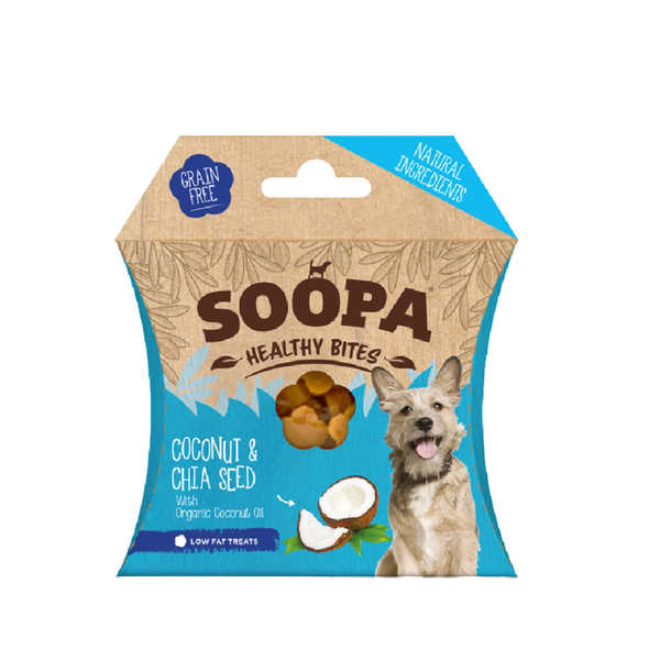 SOOPA Healthy Bites Coconut & Chia Seed – Kokos und Chiasamen (50g)